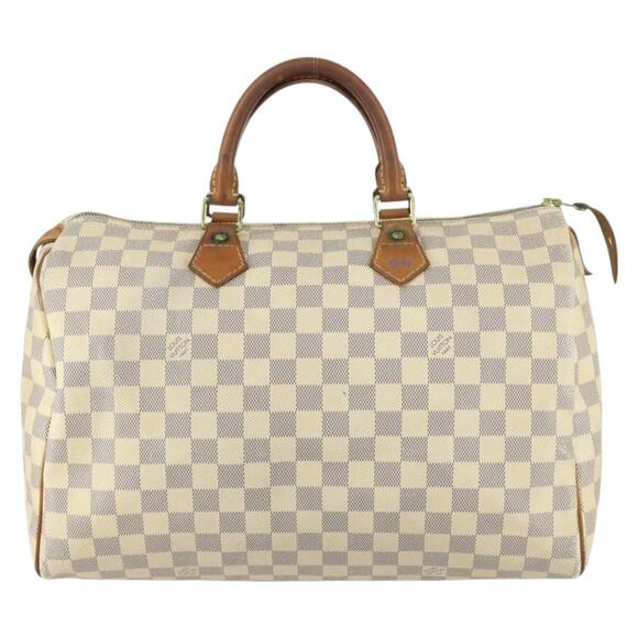 LOUIS VUITTON Damier Azur Speedy 35 Hand Bag N41535 LV Auth 156545 - Picture 13 of 16